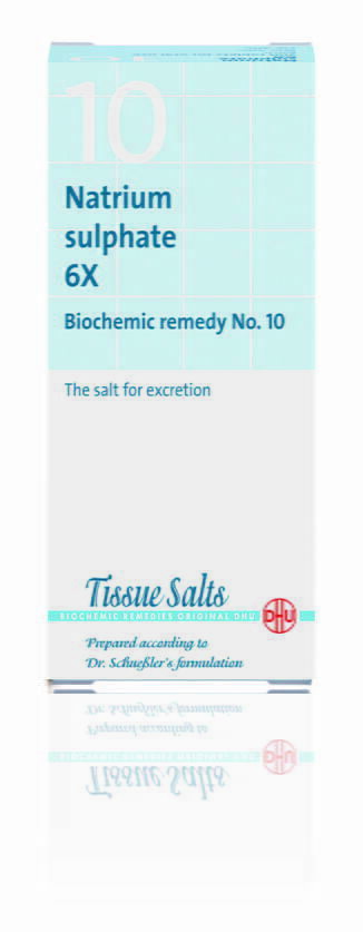 Number 10 - Natrium Sulphate 6x - Biochemic Remedy No.10 - the salt for excretion