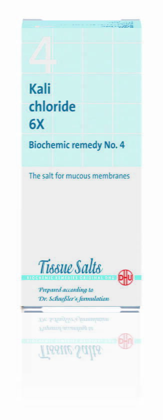 Number 4 - Kali Chloride 6x - Biochemic Remedy No.4 - the salt for mucous membranes